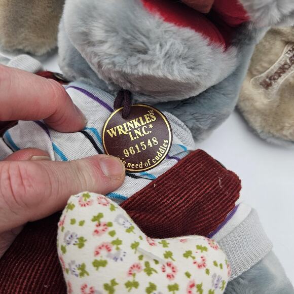 Vintage Wrinkles Puppet Dog Ganz Bros Stuffed Animal 19" Original Tag Korea - Picture 4 of 14